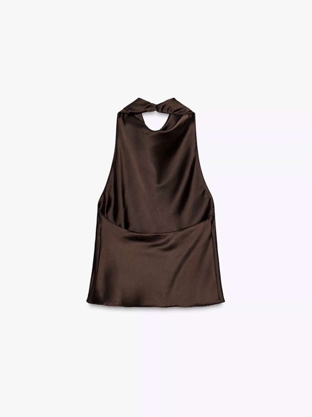 Zara Satin Effect Halter Top
